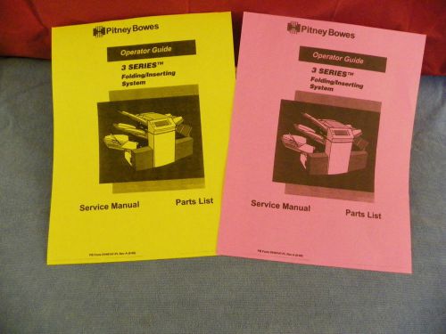 PITNEY BOWES SERIES (3) INSERTER 3 IN 1 OPERATOR, SERVICE, PARTS COMBO MANUAL!!!