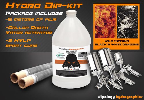 Hydrographics dip kit water transfer printing film hydro dip - flame dragons for sale