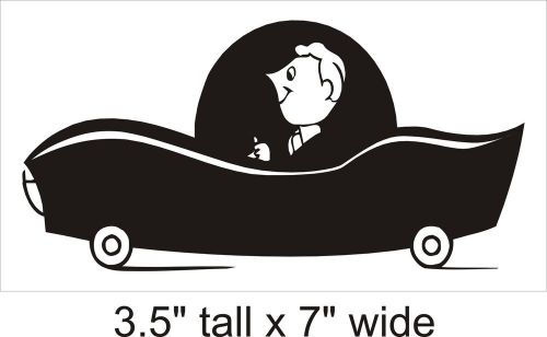 2X Car Driving Silhouette Decal Vinyl Car i Pad Laptop Window Wall Sticker-FA85