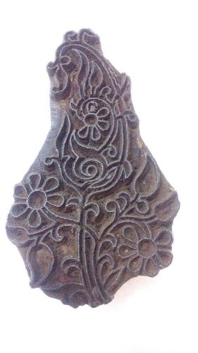 Vintage big size beautiful flower bunch pattern wooden printing block/stamp for sale