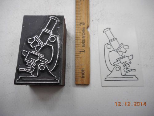 Letterpress Printing Printers Block, Scientific Microscope