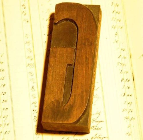 Letter &#034;G&#034; -  4.92&#034; letterpress wood printing block vintage woodtype type print
