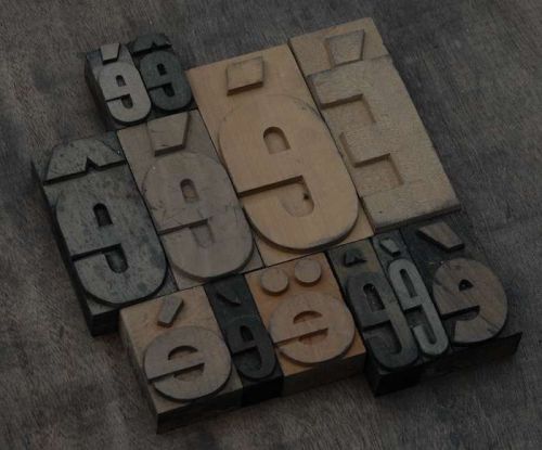 E e e e e accent letters letterpress wood printing block Wooden type french ABC