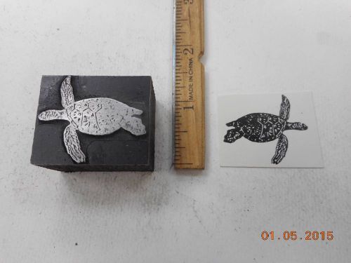 Letterpress Printing Printers Block, Sea Turtle