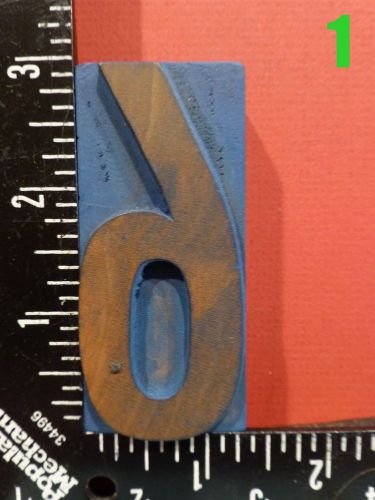 Wood Type Number - YOUR CHOICE: 6 6 7 7 8 8 9 9 Period - 3 inch Printers Block