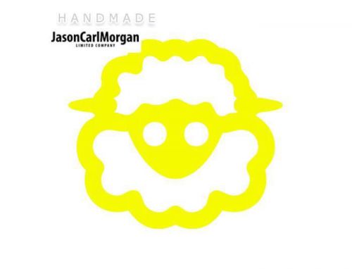 JCM® Iron On Applique Decal, Sheep Neon Yellow