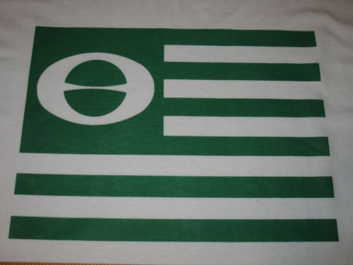 60&#039;s-70&#039;s Vintage Go Green Peace Earth Eco Ecology Flag T-Shirt Iron On Recycle