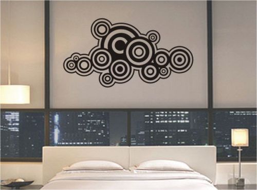 2x wall vinyl sticker decal &#034;circle design&#034; removable -fac-01 b for sale