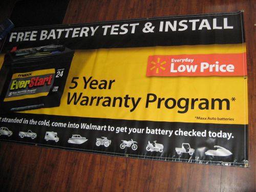 Brand New  Everstart Battery Vinyl Banner