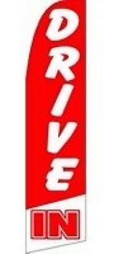 Drive in red super sign flag + pole + spike for sale