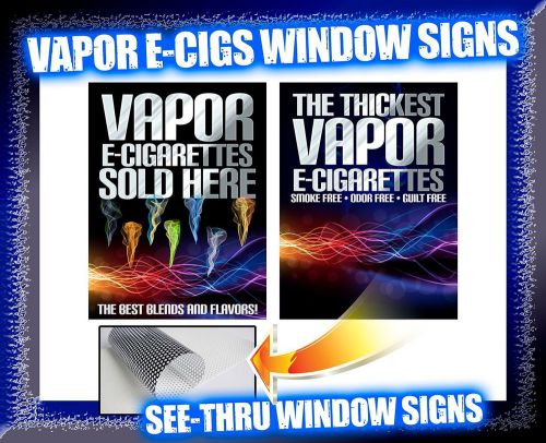 Vapor e-cigarette vape smoke shop sign banner poster window neon alternative