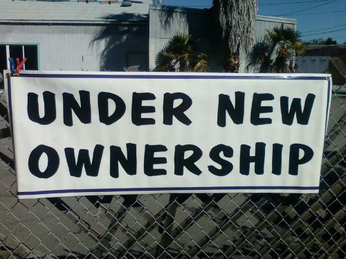 UNDER NEW OWNERSHIP BANNER ! Approx. 4ft. X 1 1/2ft. SAVE HERE!