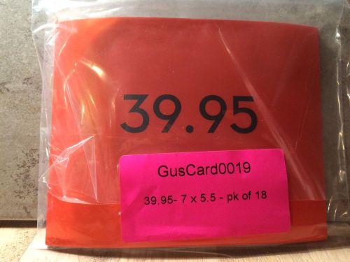 39.95 Sale Sign Bundle - 18 Signs 7&#034;x5.5&#034; - Bright Orange Gloss Card Stock