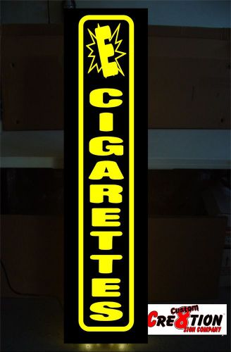 Led light up sign - e cigarettes 46&#034;x12&#034; light up sign neon/banner altern for sale
