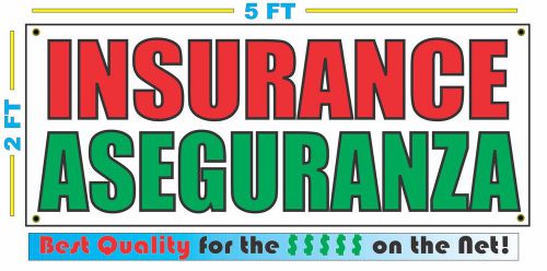 INSURANCE ASEGURANZA Banner Sign NEW Larger Size Best Quality for The $$$