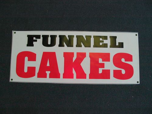 FUNNEL CAKES BANNER Sign NEW Larger Size for Fried Restaurant Pop Corn Carmel