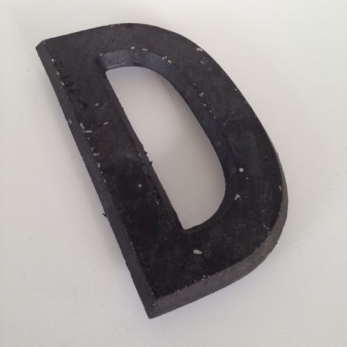 Letter d sign letter 9&#034; metal theatre marquee vintage industrial salvage for sale