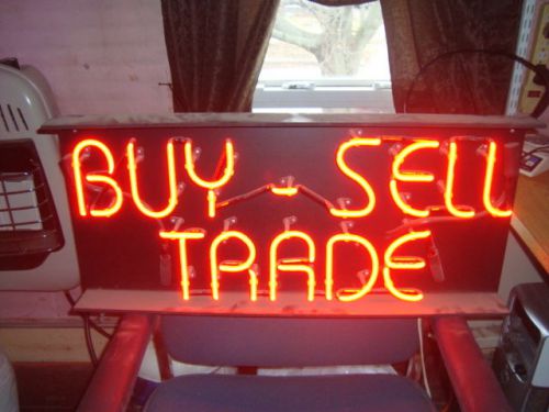 Electric Lighted Neon Buy - Sell - Trade Sign