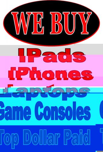 Advertising Business Poster Sign 24&#034;X36&#034; We Buy Computers laptops iphones game