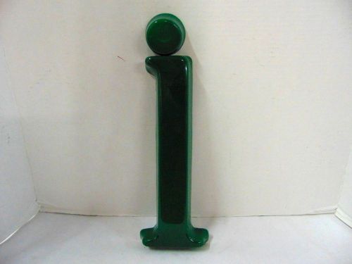 Letter For Signs Or Crafts Green Plastic, 12&#034; In Height, Lower Case i