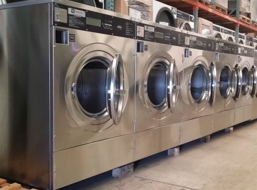Maytag 40lbs Front Load Washer  1PH 208-240v Stainless Steel MFR40PDCTS Used