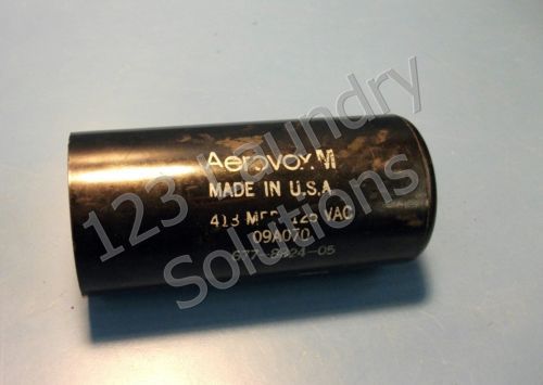 Front load washer milnor capacitor aerovox 413 mfd 125 vac 09a070 used for sale