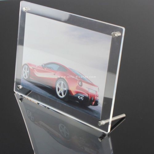 (2) - Acrylic Photo Frame 5x7 Menu Store Display RECLOSABLE CLEAR PLASTIC