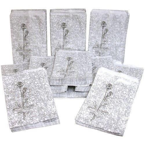 1000 Silver Color Paper Gift Bags 6&#034; x 9&#034;