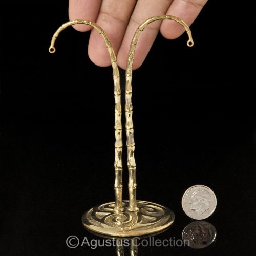 Bronze jewelry holder earring display stand mannequin 4inch hand-crafted in bali for sale