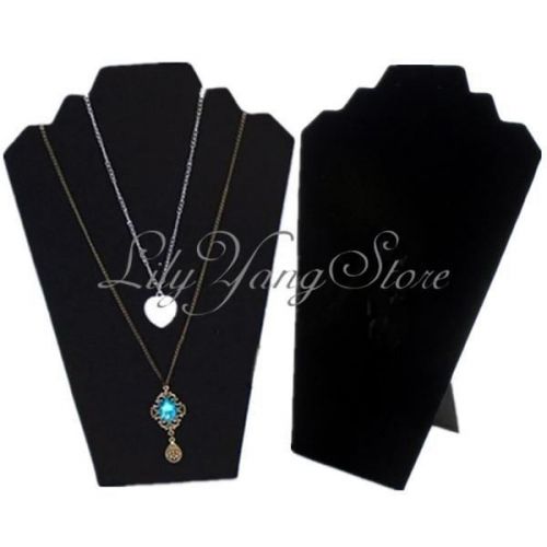 Black Velvet Necklace Earring Pendant Stand Holder Retail Shop Jewellery Display