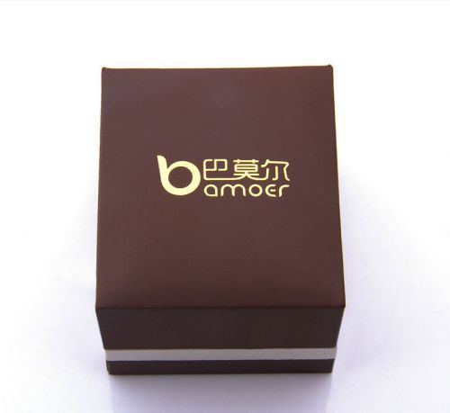 Bamoer High Quality Brown Gift Box for Ring Luxury Jewelry Packaging BZ0017