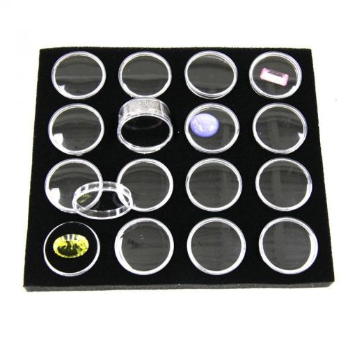 Foam Insert With 16 Slots For Gem Jars Black