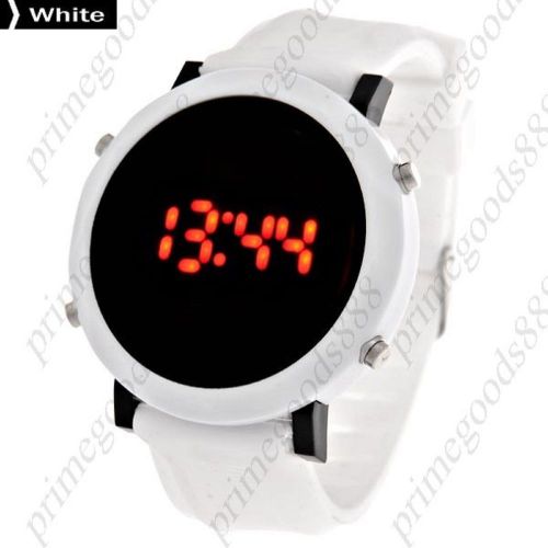 Unisex Sports Watch Round Case Digital Wrist Watch Wrist watch in White
