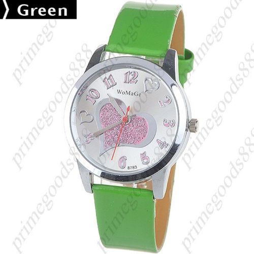 Heart Synthetic Leather Quartz Wrist Wristwatch Free Shipping Women&#039;s Green