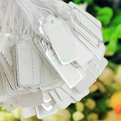 PAPER CLOTHING PRICE LABEL TIE STRING TAGS JEWELRY DISPLAY TAG 500PCS