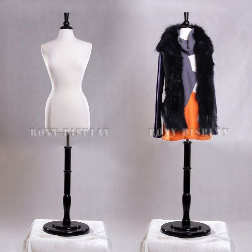 Female Mannequin Manikin Women Dress Form F6/8W+BS-R02B Wood Base Tripod