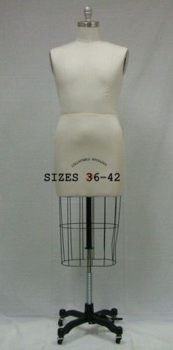 MALE PROFESSIONAL DRESS FORM COLLAPSIBLE SHOULDERS SIZE 46 W/ BASE (CS 46)