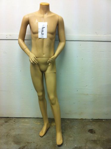 Headless Fiberglass Fleshtone Full Form Mannequin - Male E-
