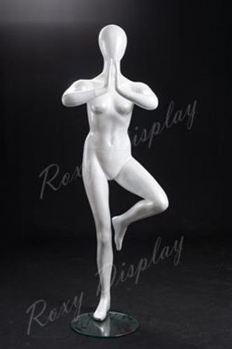 Fiberglass female yoga mannequin tree pose style #mc-yoga02 for sale
