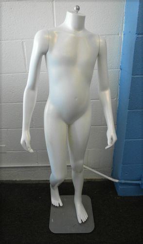 Clean 49&#034; Teenager Full Body Male Dress Form Mannequin Dummy &amp; Metal Platform