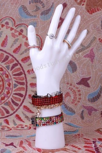 White Gloss PVC Right Mannequin Hand For Jewellery Rings Gloves Bracelet Bangle
