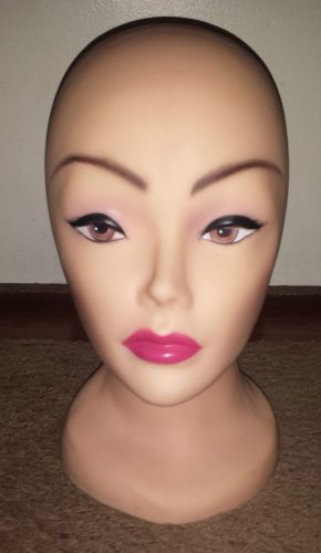 Female Mannequin Head for Wigs, Hats or Model Display! 12 inches tall!