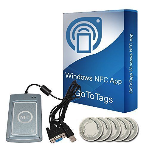 Acr122s serial nfc tag reader &amp; writer + free gototags microsoft windows nfc sof for sale