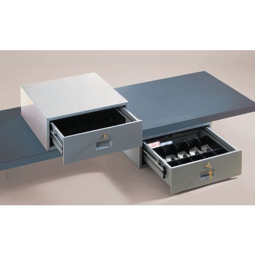 MMF INDUSTRIES 225101001 Model 1010, Manual Cash Drawer, Steel, Gray NEW