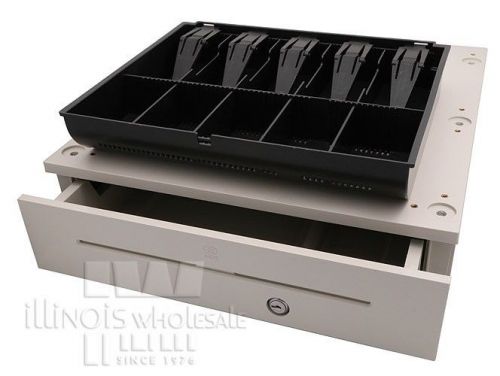 Ncr realpos 2181 full size cash drawer with till, beige for sale