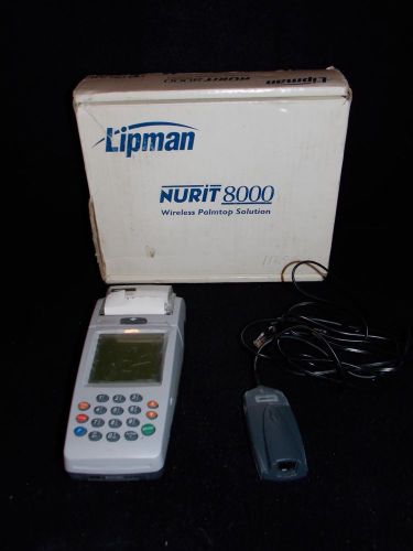 LIPMAN NURIT VERIFONE 8000S WIRELESS CREDIT CARD MACHINE USED, Working