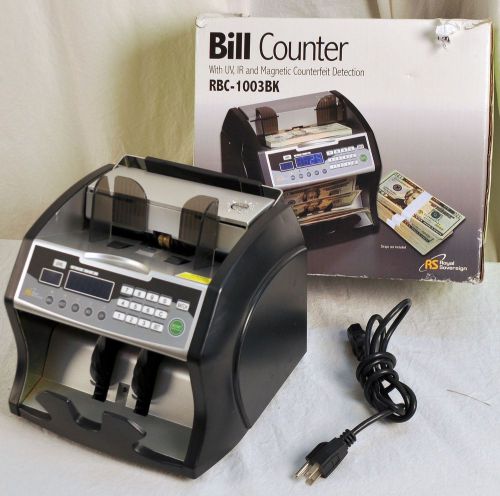 Royal RBC-1003/BK Digital Bill Counter, Black -- No Reserve &amp; Free Shipping