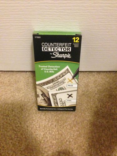 Box of 12 Sharpie Counterfeit Money Detector Pens Free Shipping Currency Marker