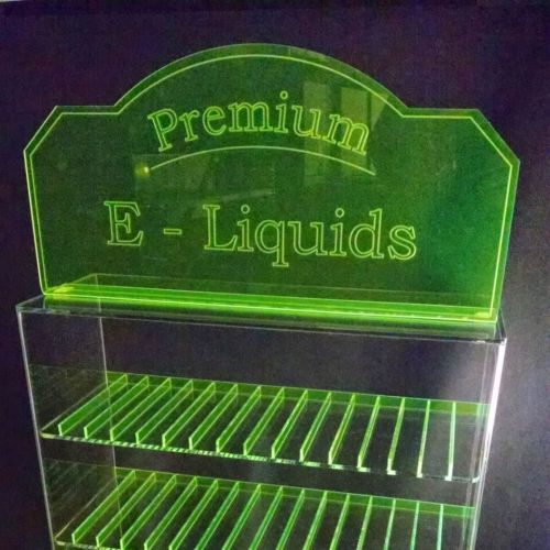 Fluorescent E-Liquid Sign for E-Cigarette Display - You Pick Color!