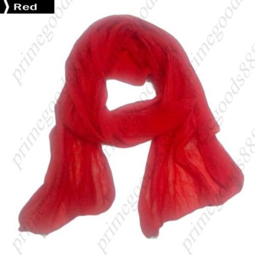 Splicing Casual Chiffon Purity Patchwork Fashion Women&#039;s Scarves Deal Red